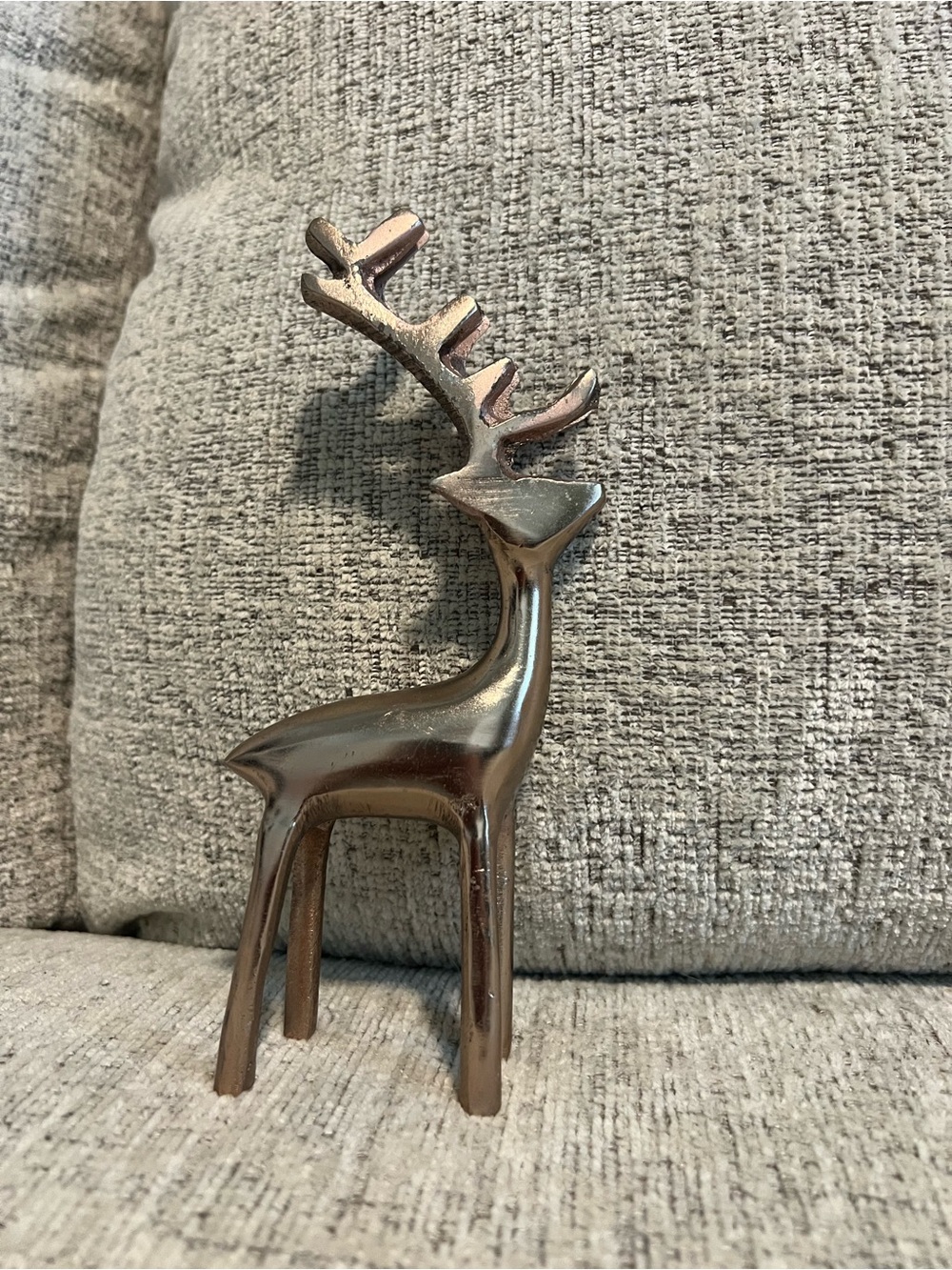 Metallic Reindeer Figurine - Sleek Holiday Decor